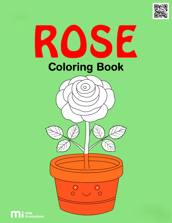Rose Coloring Book